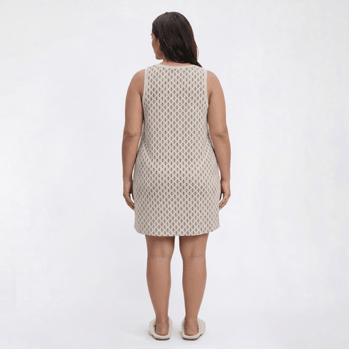 Plus Size Nicole Miller Geo Stamped Tank V-Neck Sleep Nightshirt alternate view